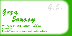 geza somosy business card